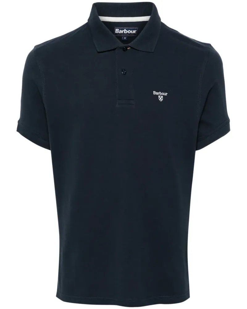 Barbour Poloshirt mit Logo-Stickerei - Blau Blau
