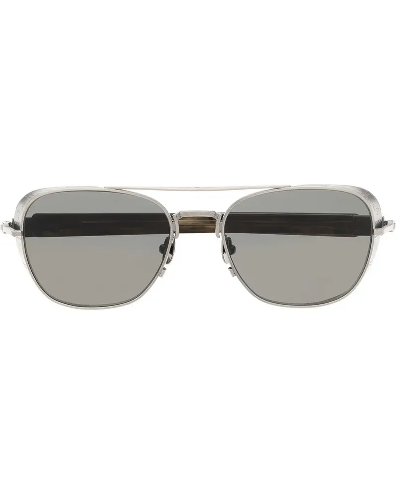 MATSUDA Sonnenbrille mit eckigem Gestell - Grau Grau