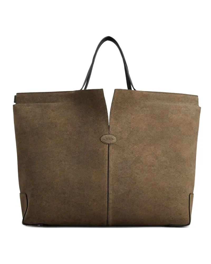 TOD'S Di Bag Folio Tote Bag - Braun Braun