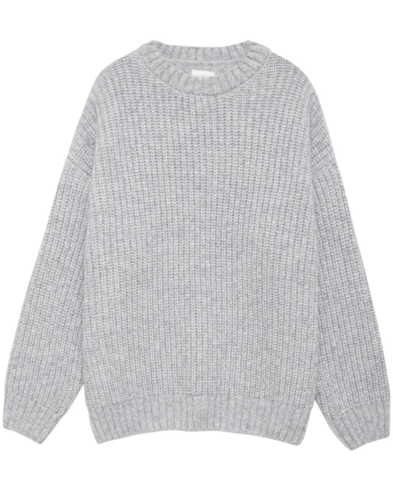 Anine Bing Grob gestrickter Pullover Grau