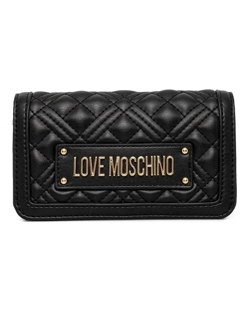 Moschino Gesteppte Schultertasche - Schwarz Schwarz