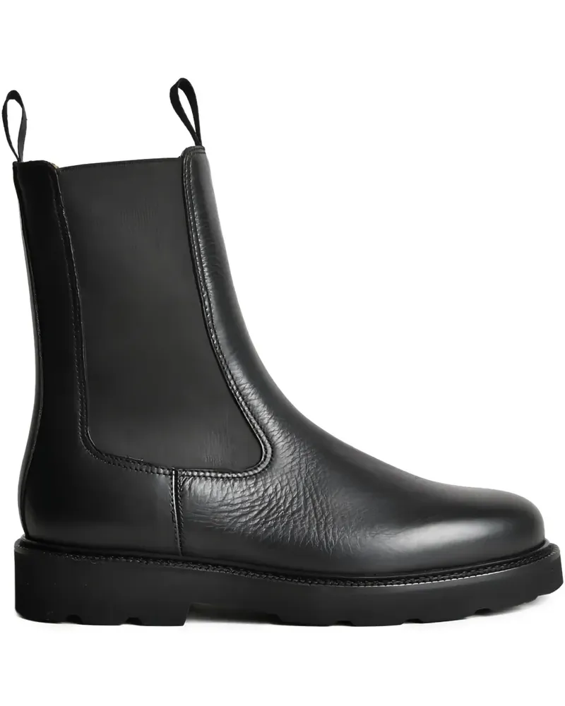 Henderson Stiefel aus Leder - Schwarz Schwarz
