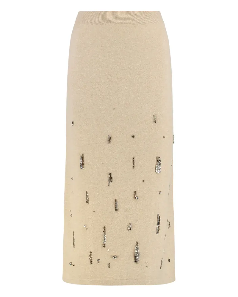 Fabiana Filippi embellished skirt - Nude Nude