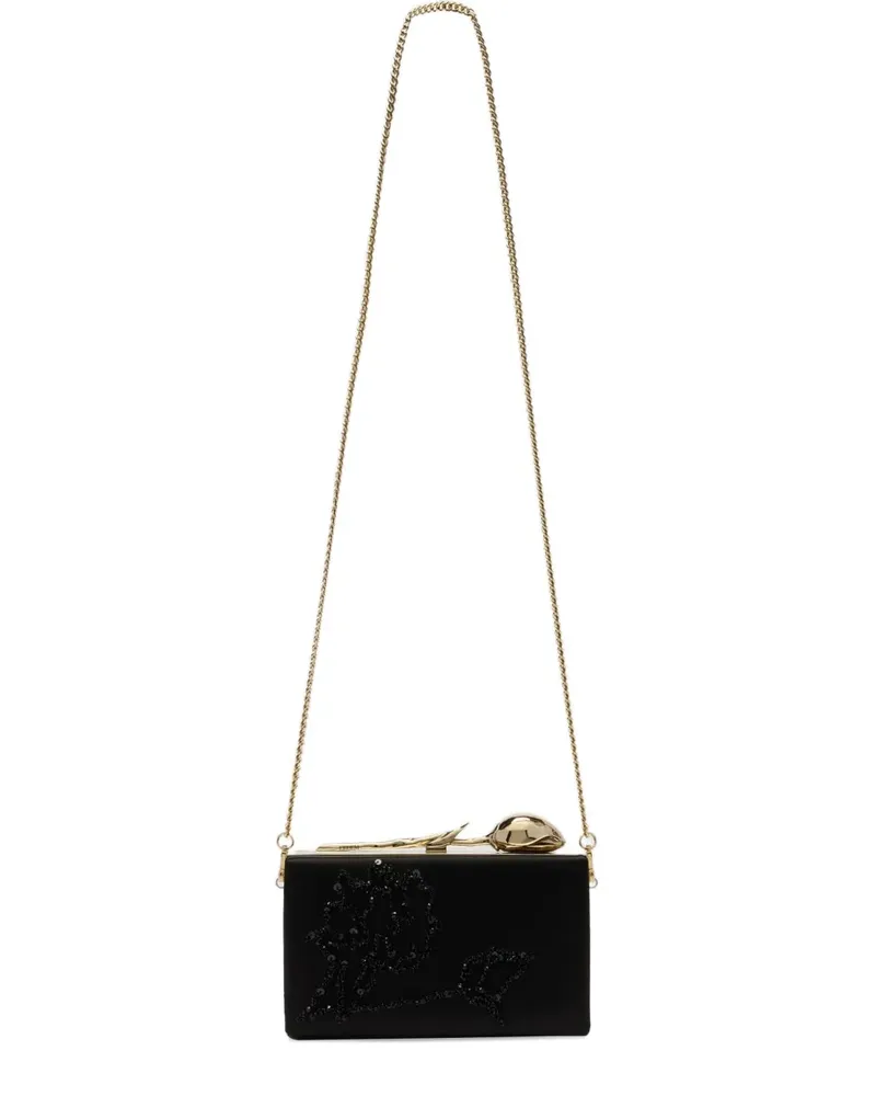 Erdem Bloom Minaudière Clutch - Schwarz Schwarz