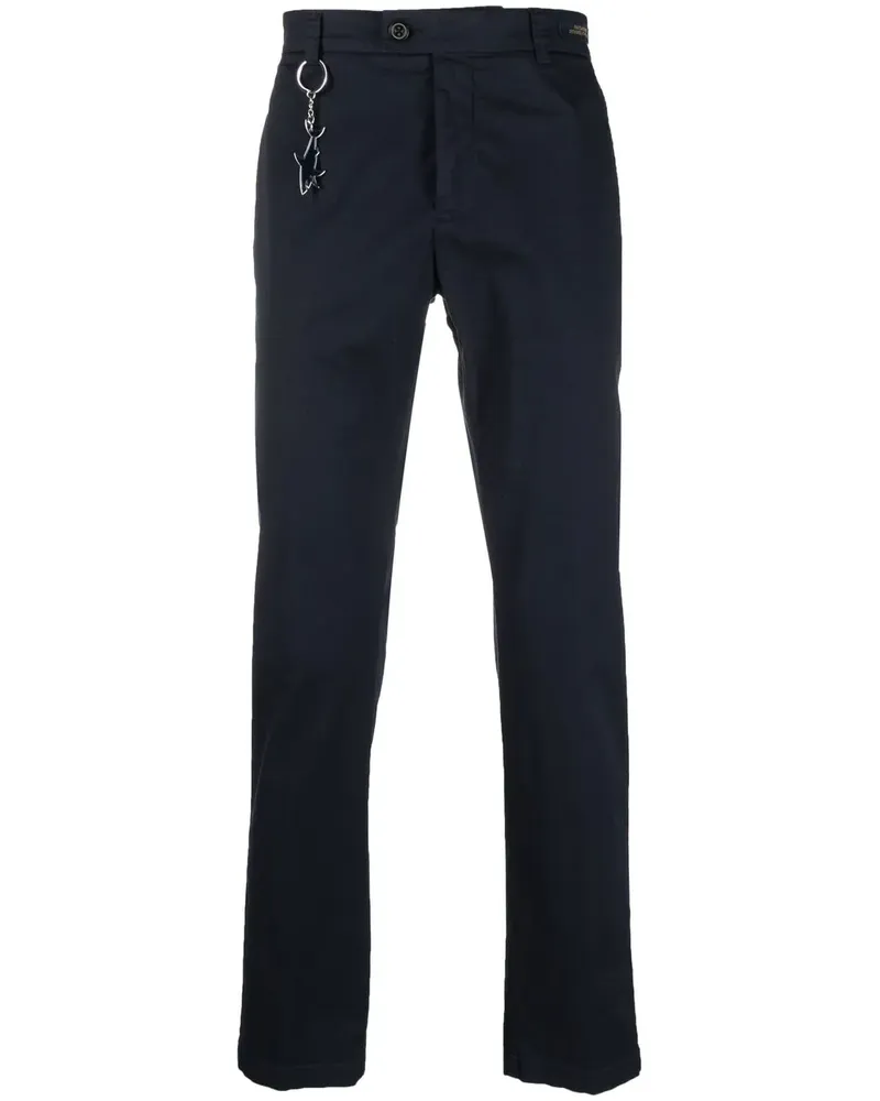 Paul & Shark Gerade Chino mit Schlüsselanhänger - Blau Blau