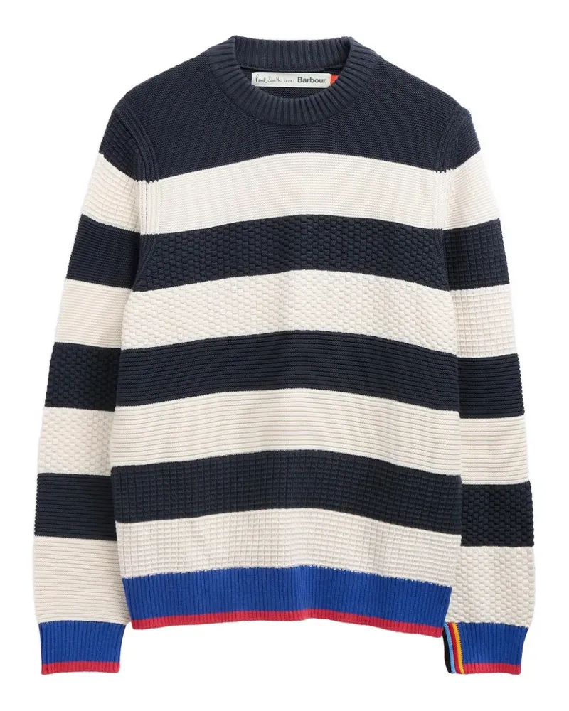 Barbour x Paul Smith striped textured sweater - Blau Blau