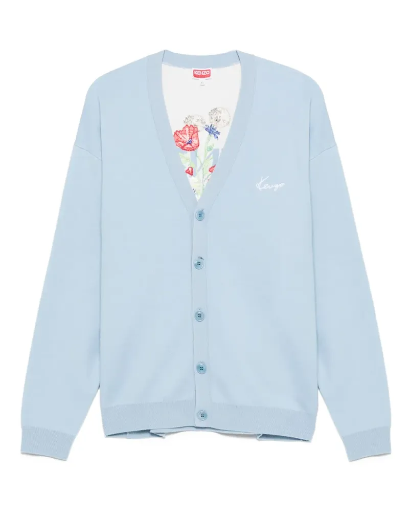 Kenzo Cardigan mit Stickerei - Blau Blau