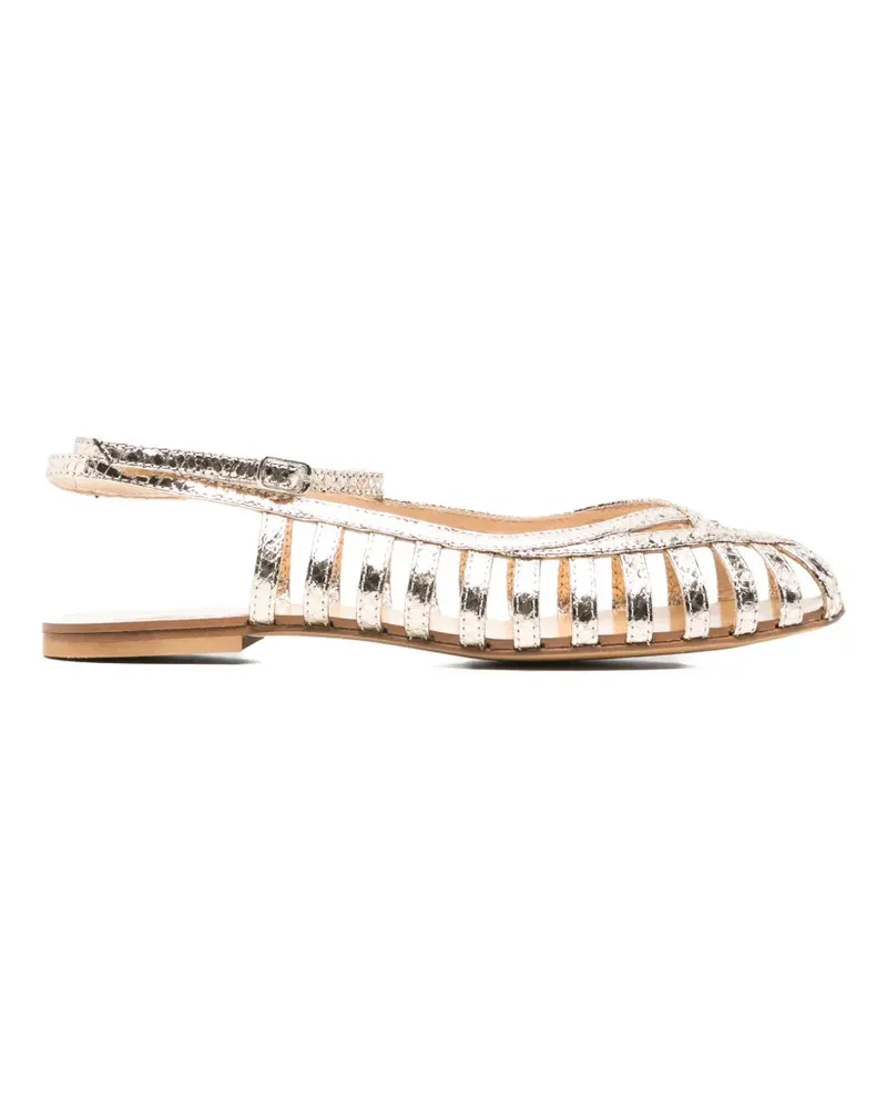Anna F. round-toe slingback ballet flats - Gold Gold