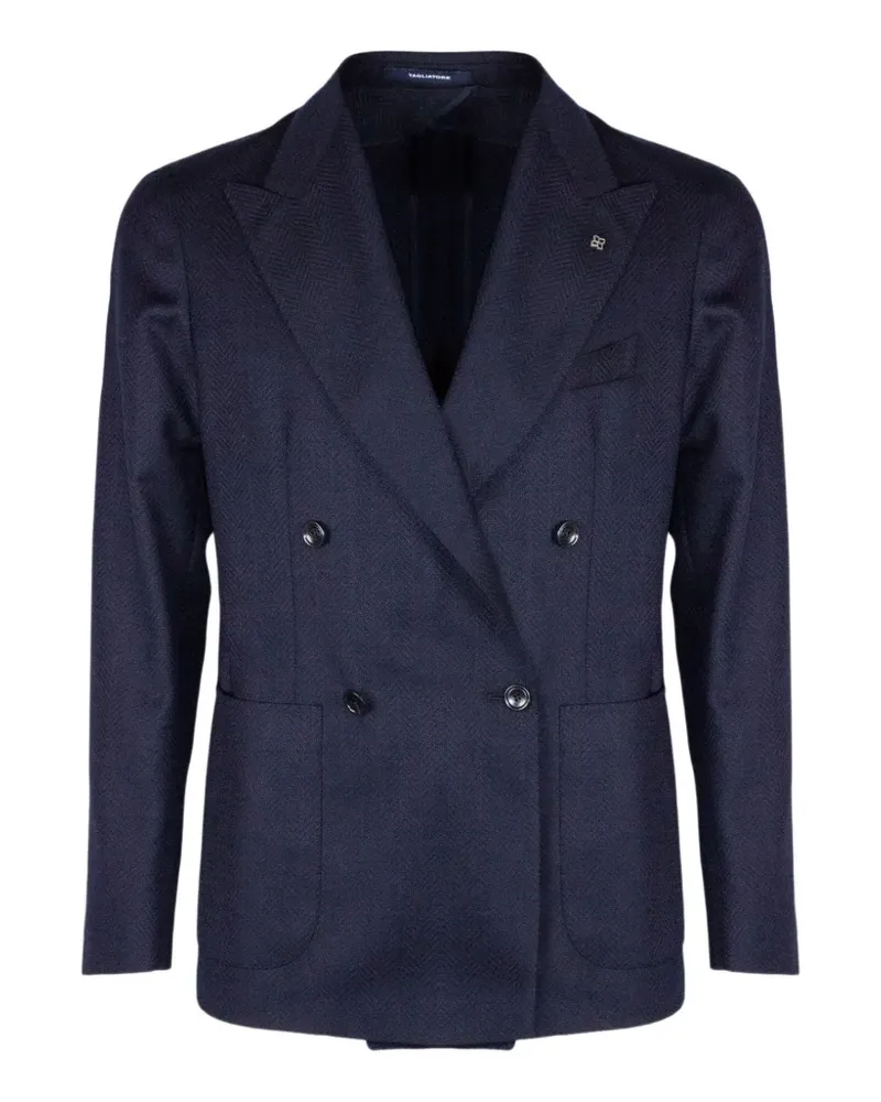 Tagliatore Doppelreihiges Sakko - Blau Blau