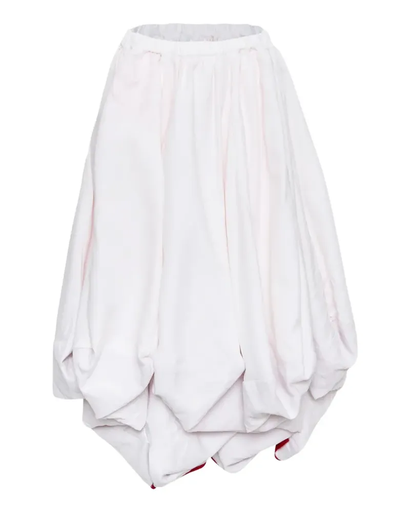 Comme des Garçons draped bubble midi skirt - Weiß Weiß