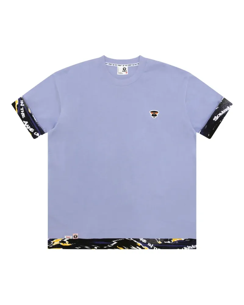 BAPE T-Shirt mit appliziertem Rand - Violett Violett