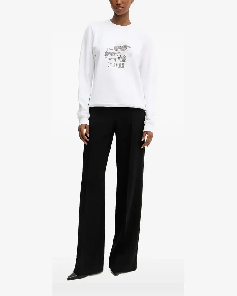 Karl Lagerfeld Sweatshirt mit Strass - Weiß Weiß