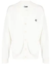 Izzue Cardigan mit Logo-Stickerei Weiß