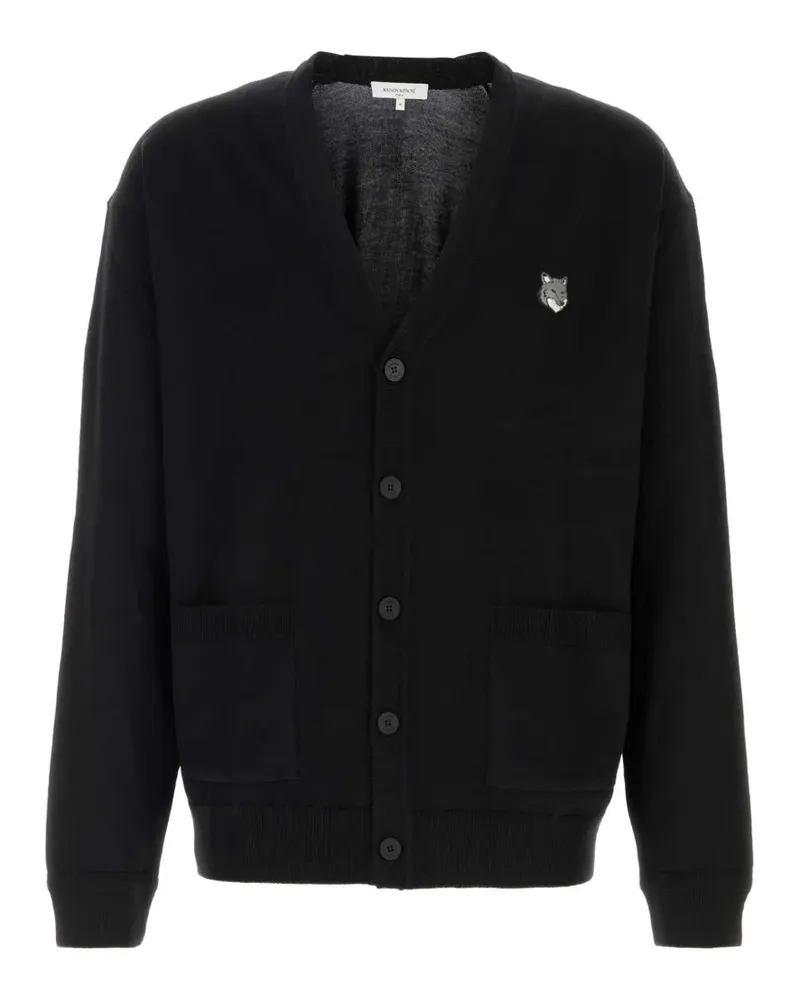 Kitsuné Fox Head cardigan - Schwarz Schwarz
