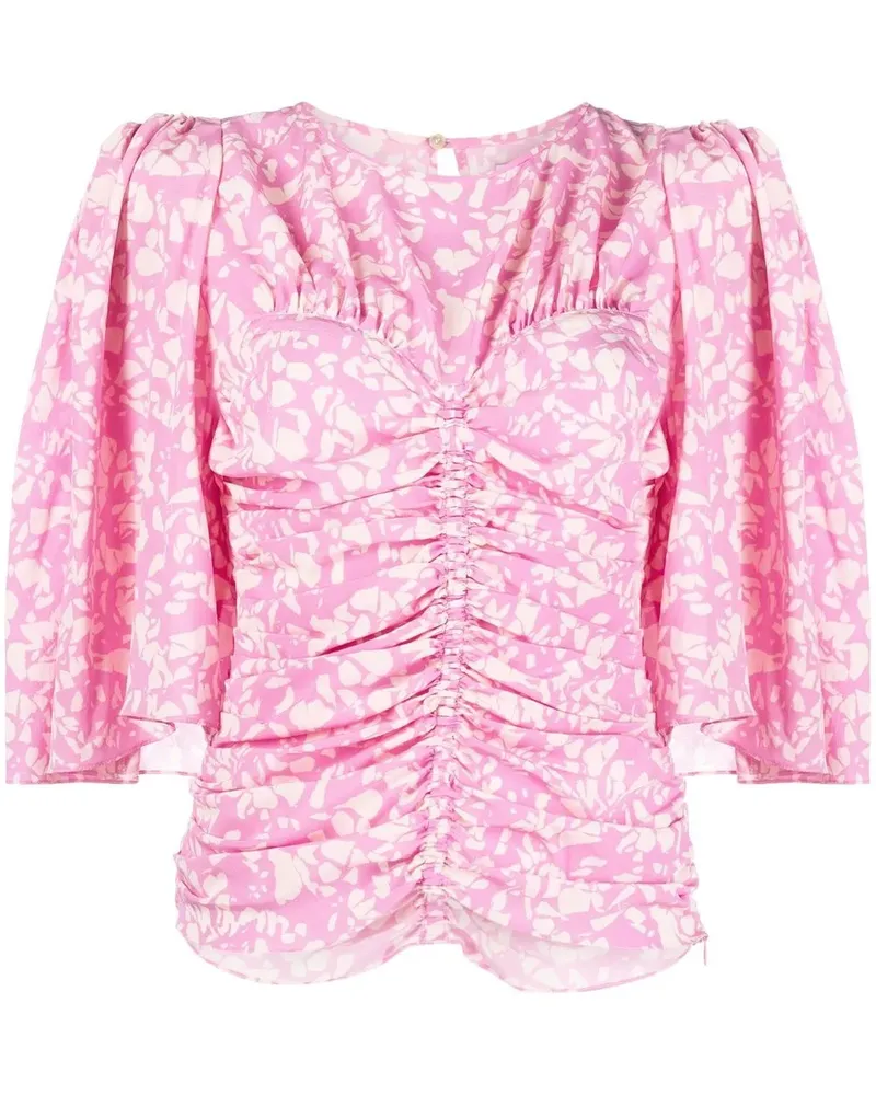 Isabel Marant Geraffte Lidiane Bluse - Rosa Rosa