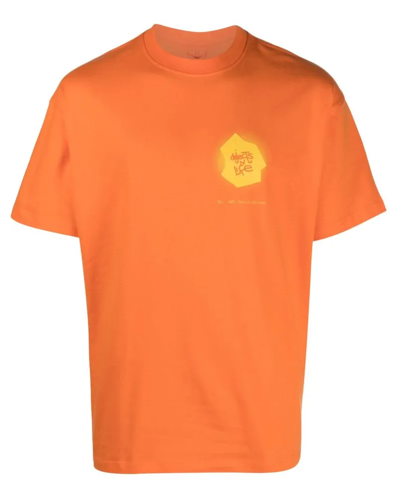 Objects IV Life T-Shirt mit grafischem Print Orange