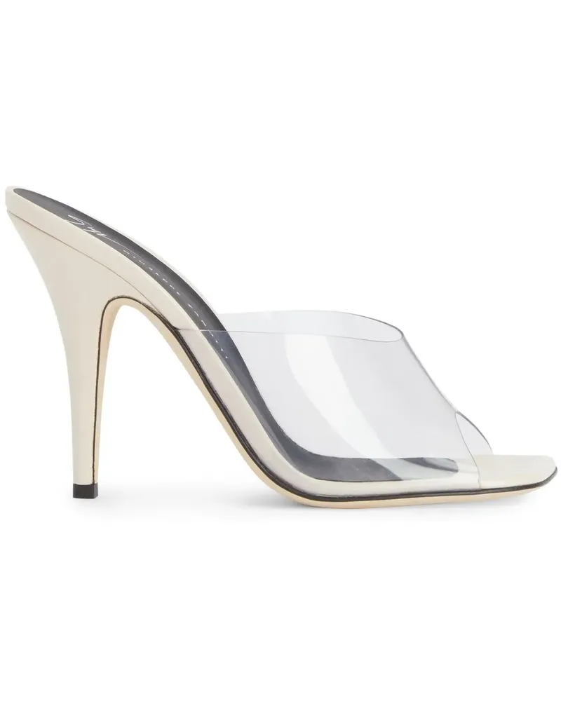 Giuseppe Zanotti Earthshine Plexy Mules 105mm - Weiß Weiß