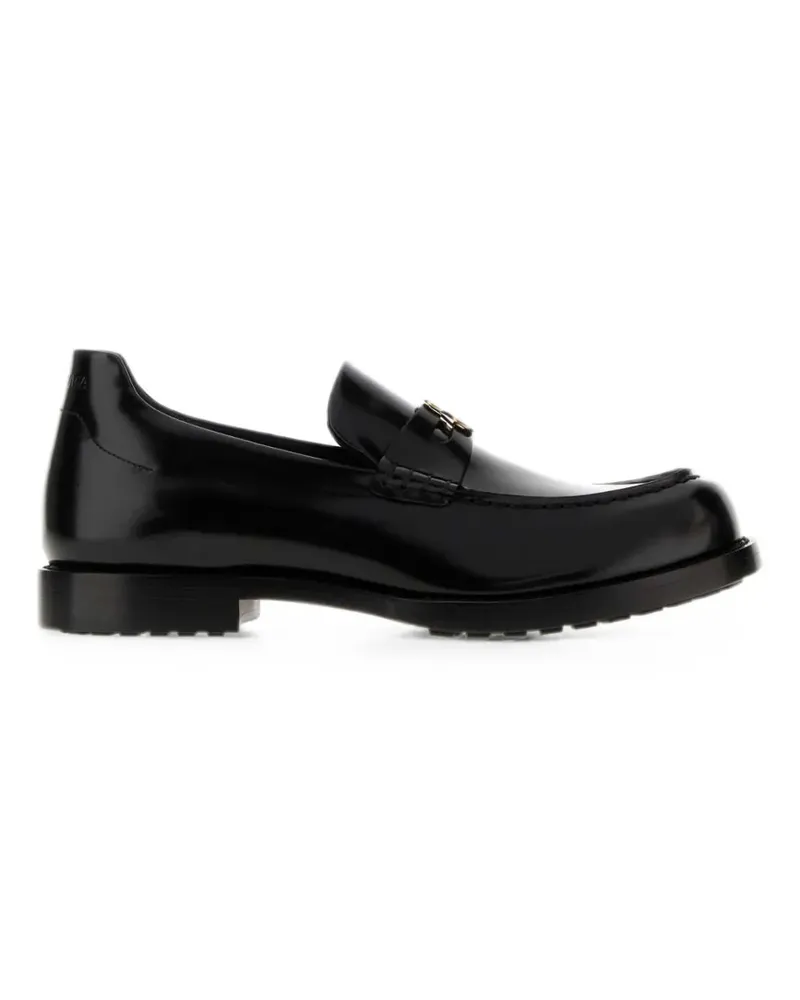 Balenciaga logo-plaque loafers - Schwarz Schwarz