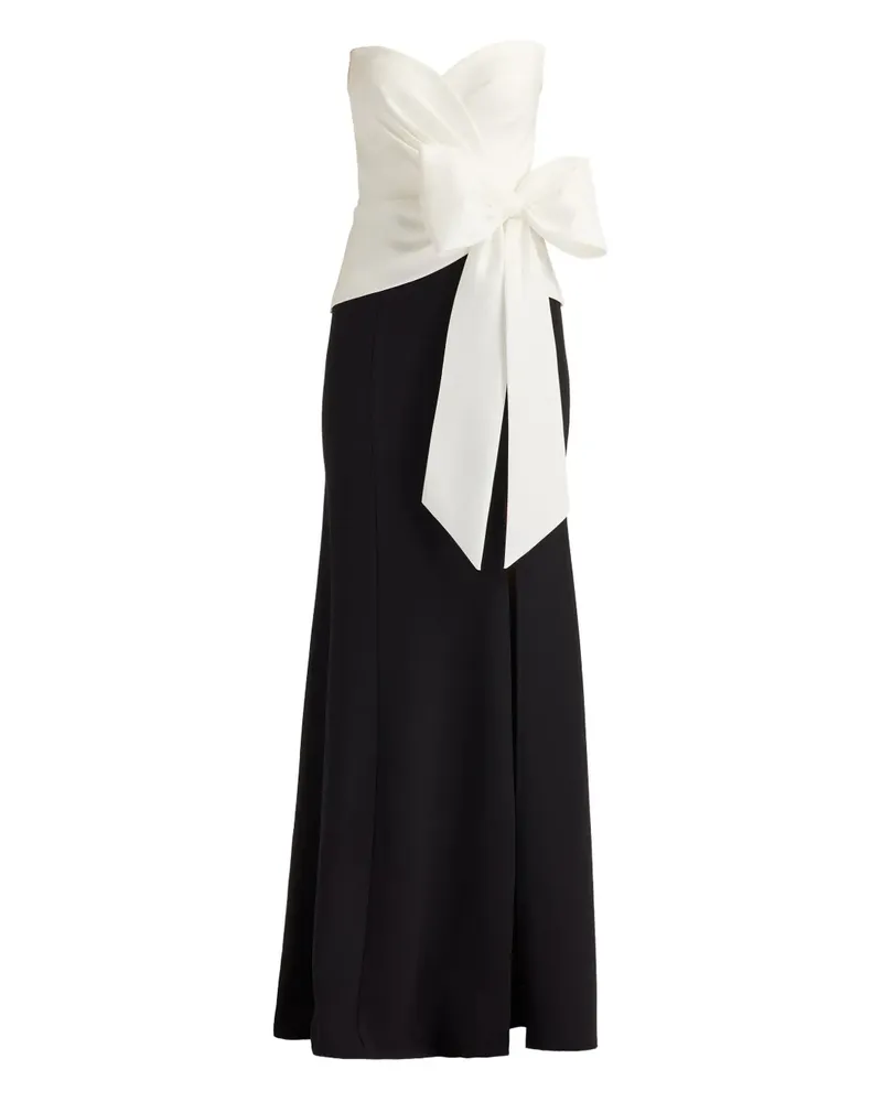 Tadashi Shoji Schulterfreies Maxikleid mit Schleife - Weiß Weiß
