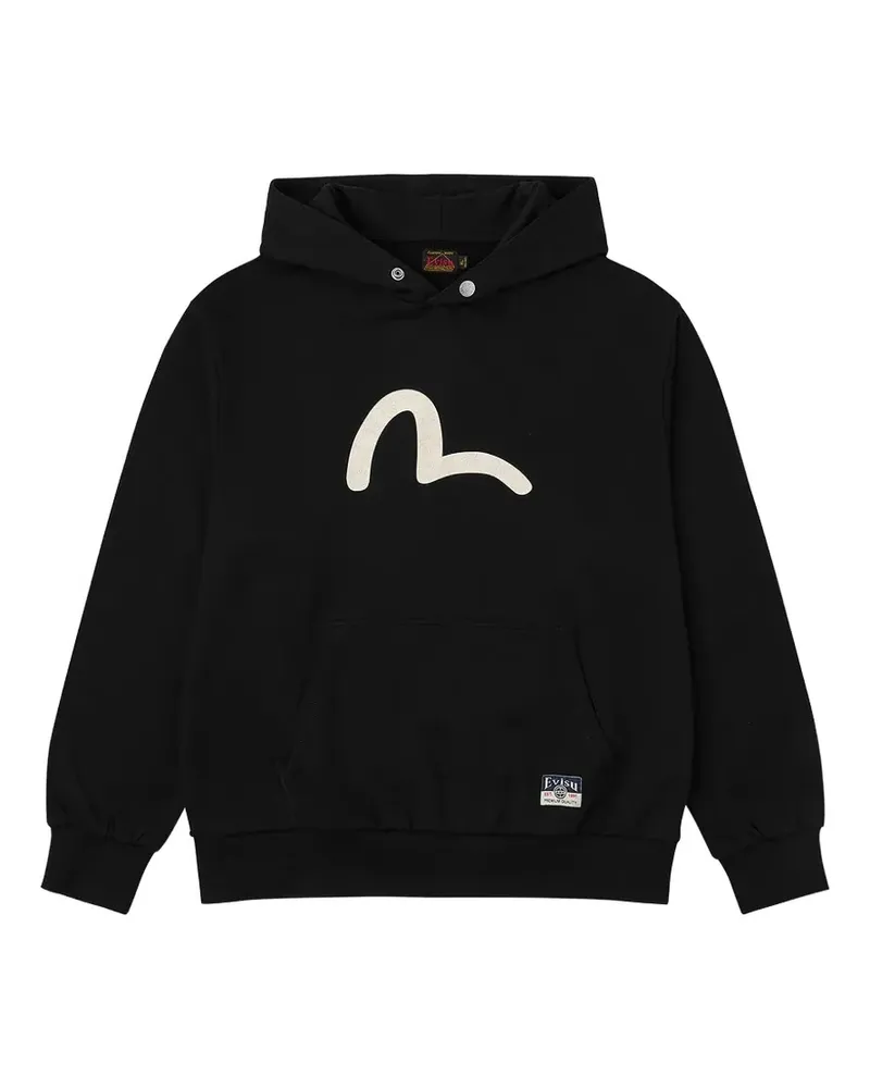 Evisu Seagull-print hoodie - Schwarz Schwarz