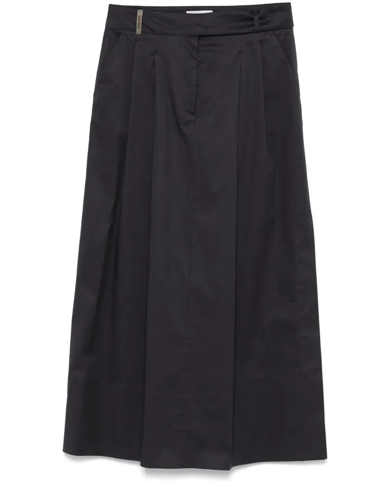 Peserico Maxirock mit Falten - Blau Blau