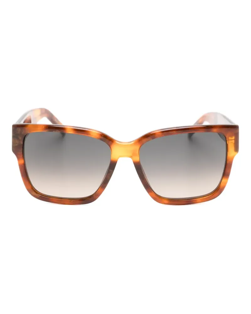 HUGO BOSS tortoiseshell-effect square-frame sunglasses - Braun Braun