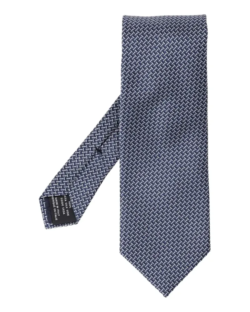 Tom Ford Seidenkrawatte mit Mikro-Muster - Blau Blau