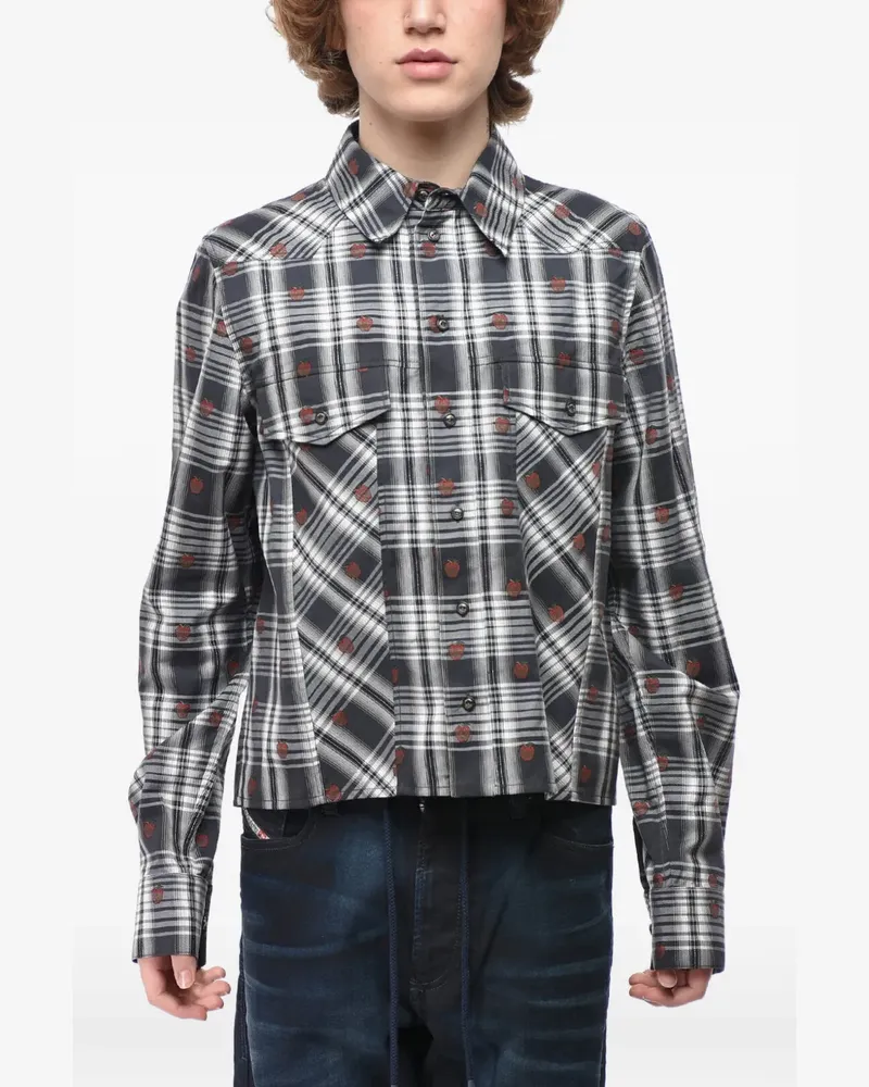 OFF-WHITE checked shirt - Schwarz Schwarz