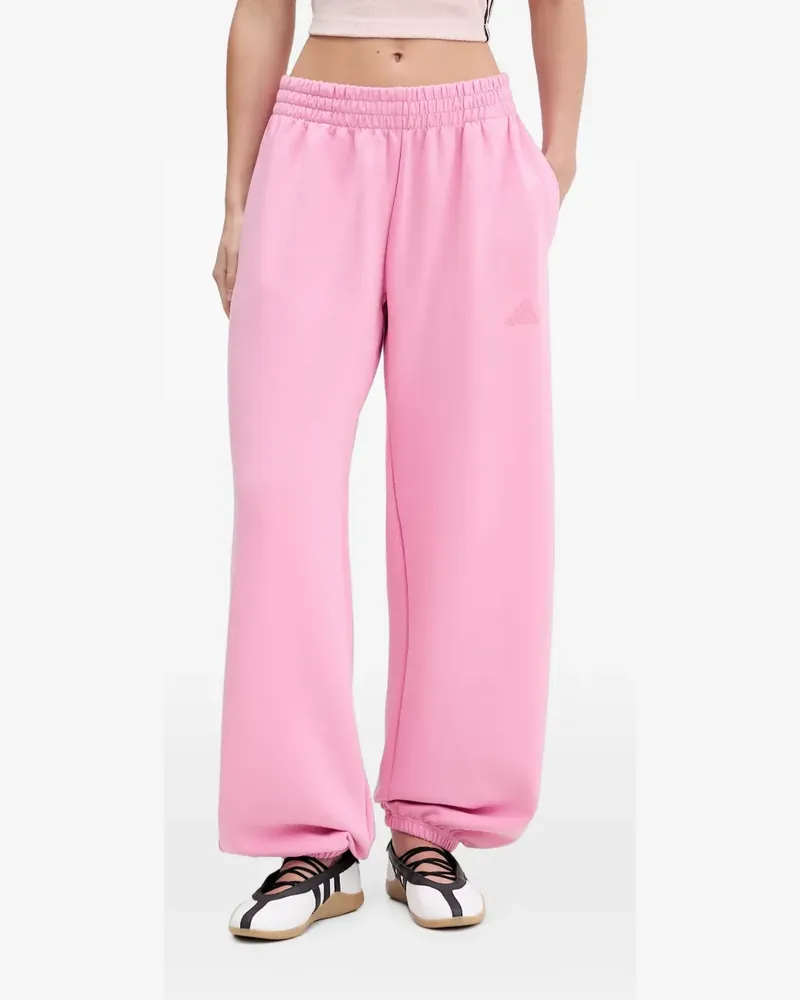 adidas Soft Lux elasticated-waistband logo-patch track pants - Rosa Rosa