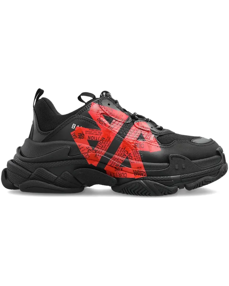 Balenciaga Triple S Sneakers mit Besatzstreifen - Schwarz Schwarz