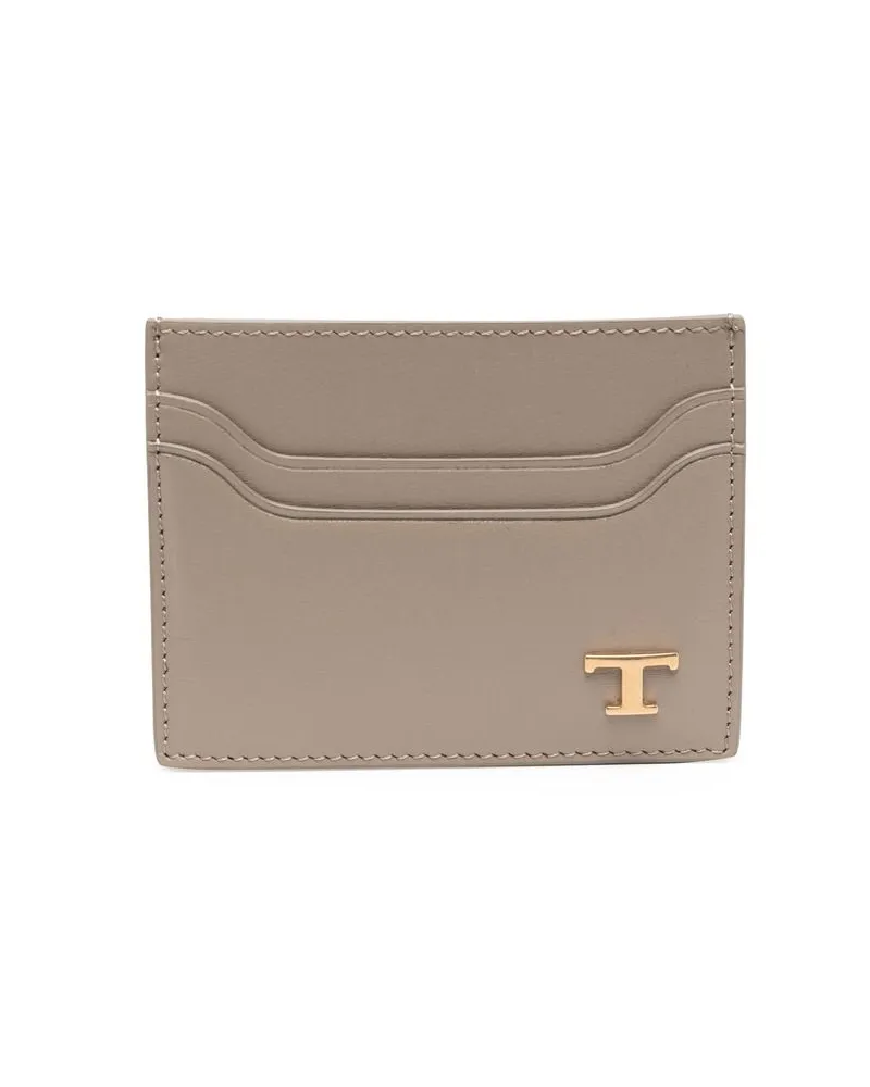 TOD'S Kartenetui mit Logo-Schild - Grau Grau
