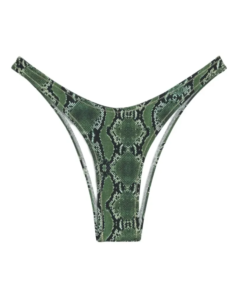 Reina Olga Brigitte snake-print bikini bottoms - Grün Grün