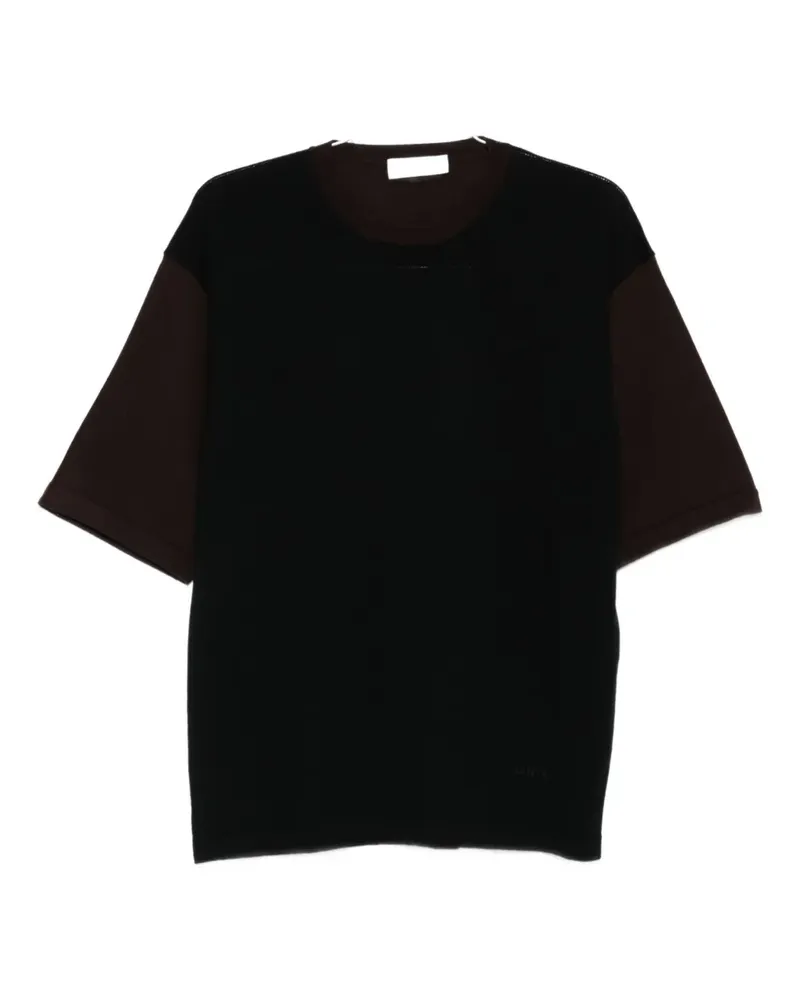 Lanvin colour-block short-sleeve T-shirt - Schwarz Schwarz