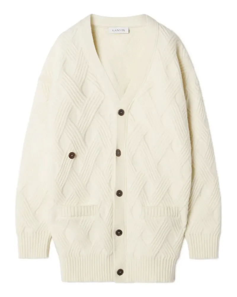 Lanvin Lockerer Cardigan mit Zopfmuster - Nude Nude