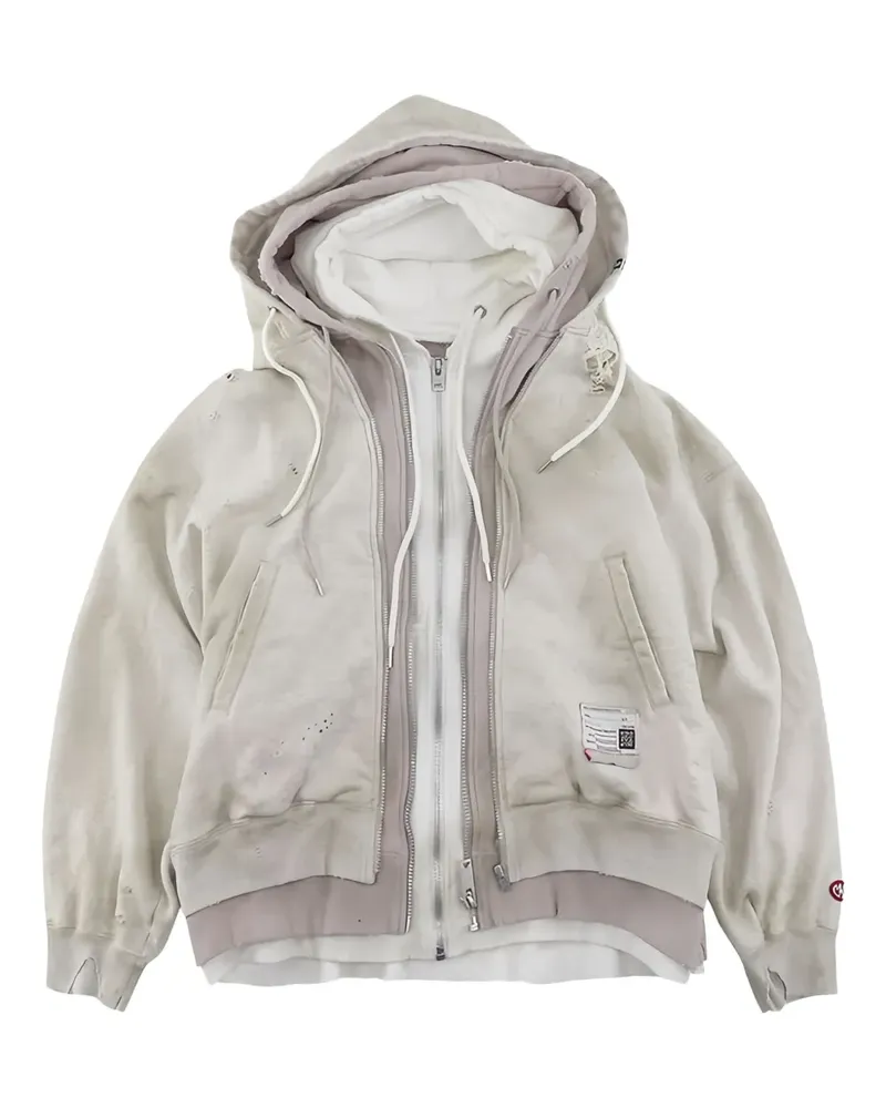 MIHARAYASUHIRO Kapuzenjacke im Layering-Look - Nude Nude