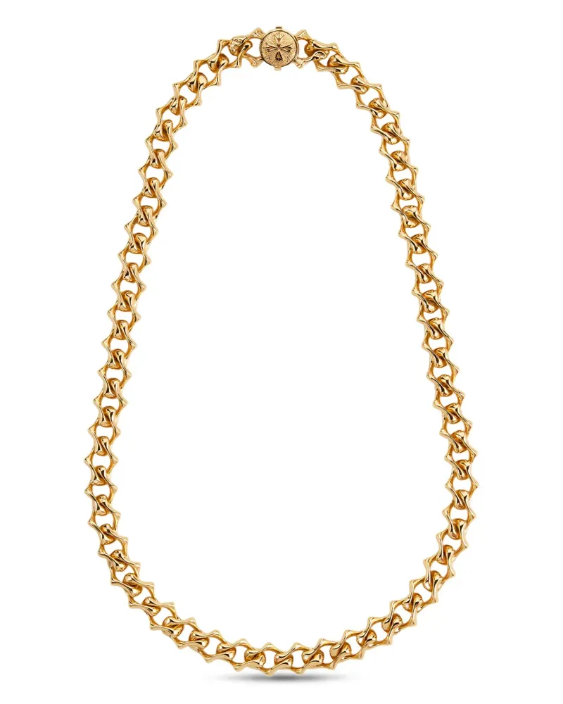 Emanuele Bicocchi Sharp chain logo necklace - Gold Gold