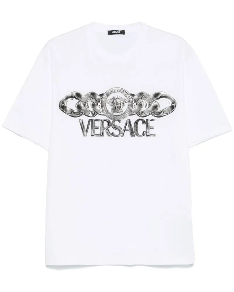 Versace Medusa On Chain T-Shirt - Weiß Weiß