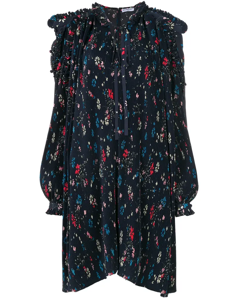 Balenciaga Semi Fitted Flou Dress - Blau Blau