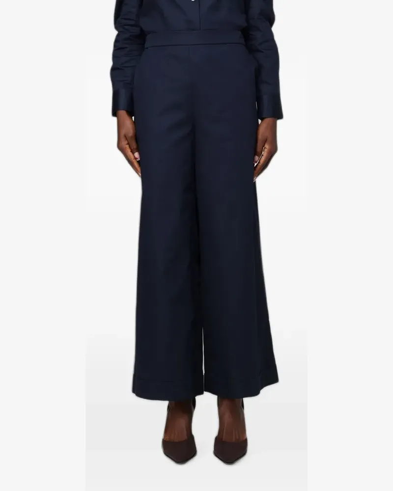 Max Mara cropped wide-leg trousers - Blau Blau