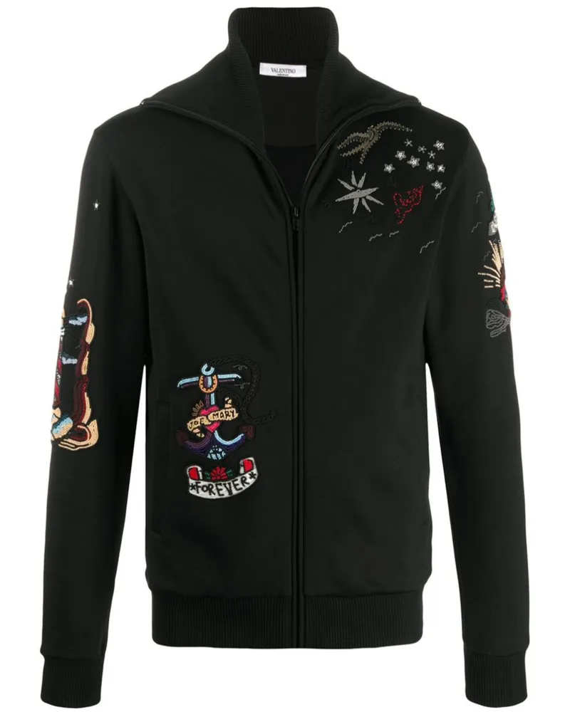 Valentino Garavani Besticktes Sweatshirt - Schwarz Schwarz