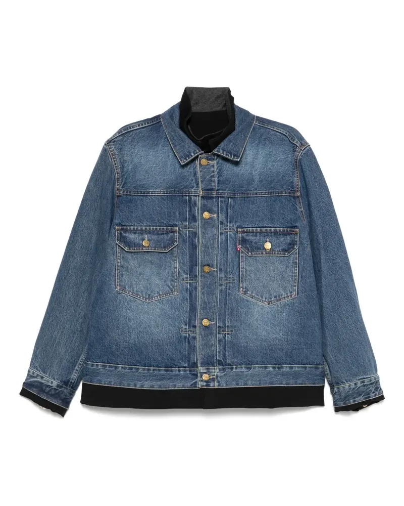 Sacai Klassische Jeansjacke - Schwarz Schwarz