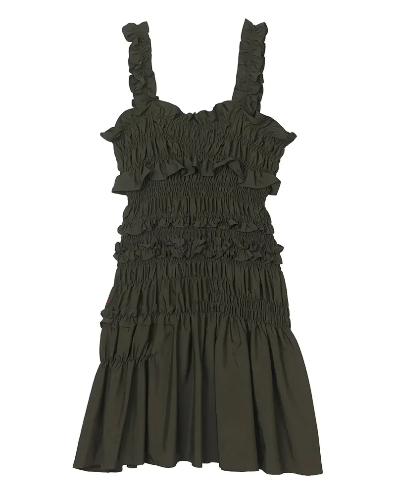 Cecilie Bahnsen Gesmoktes Rüschenkleid - Grün Grün