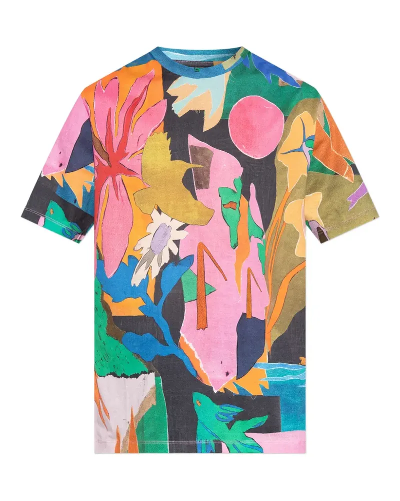 Paul Smith abstract floral-print T-shirt - Rosa Rosa