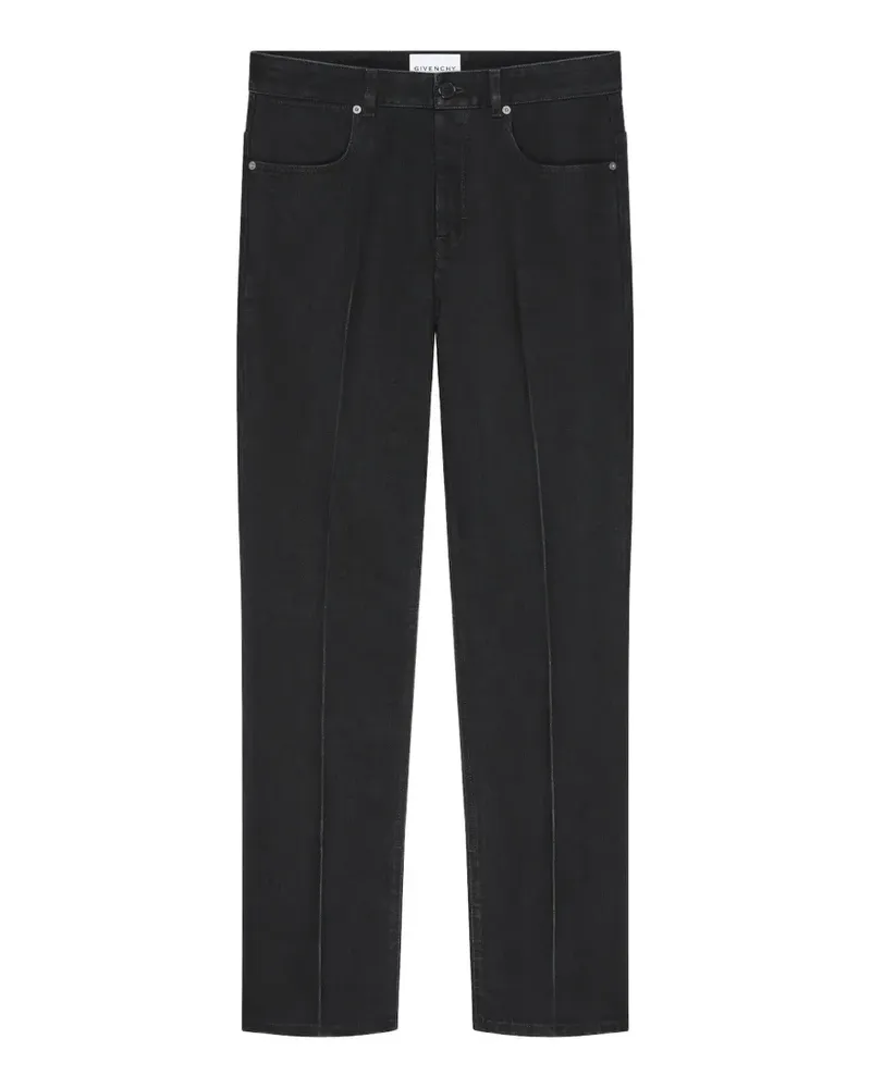 Givenchy Gerade Jeans mit Knittereffekt - Schwarz Schwarz