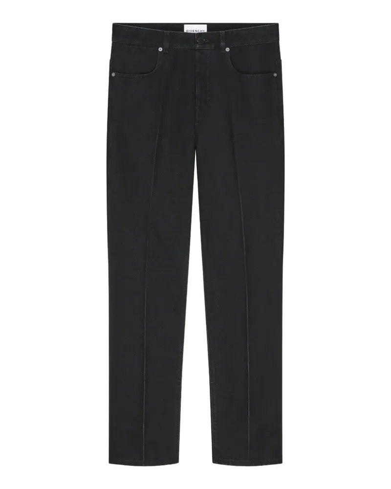 Givenchy Straight-Leg-Jeans mit Knittereffekt - Schwarz Schwarz