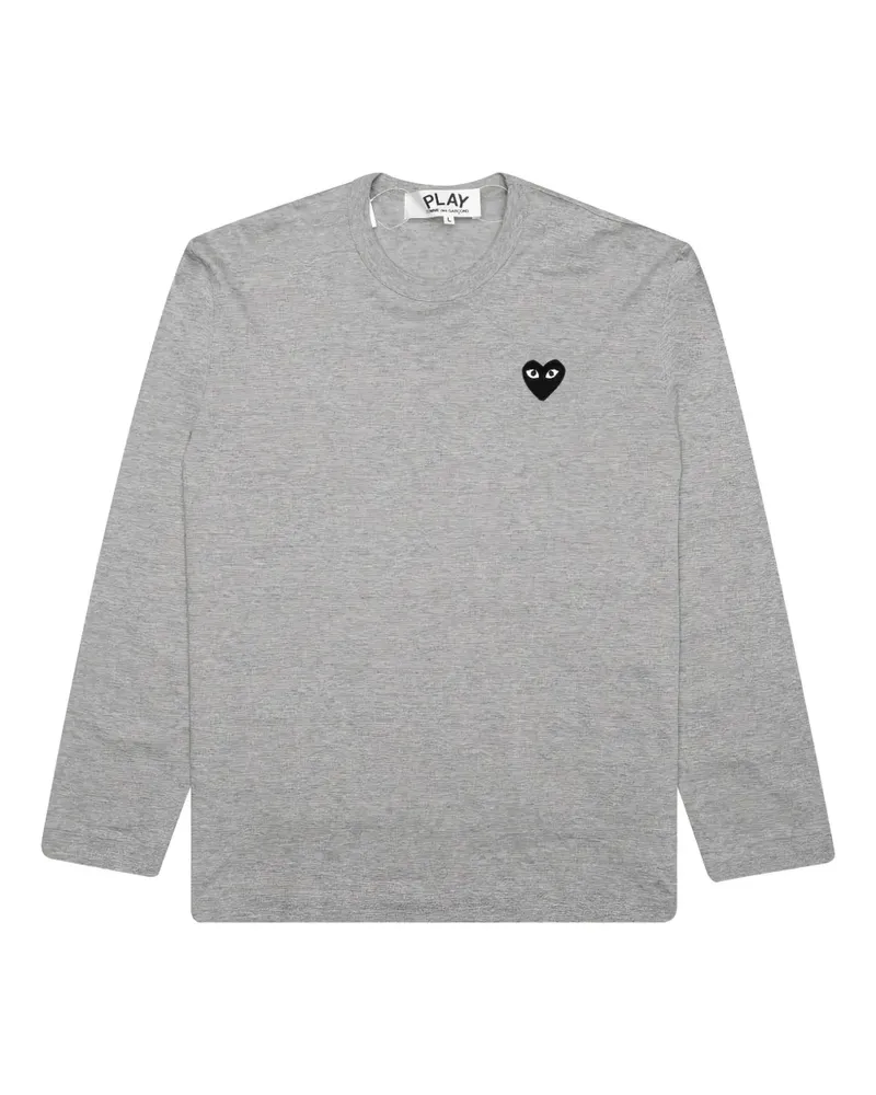 Comme des Garçons Langarmshirt mit Herz-Emblem - Grau Grau