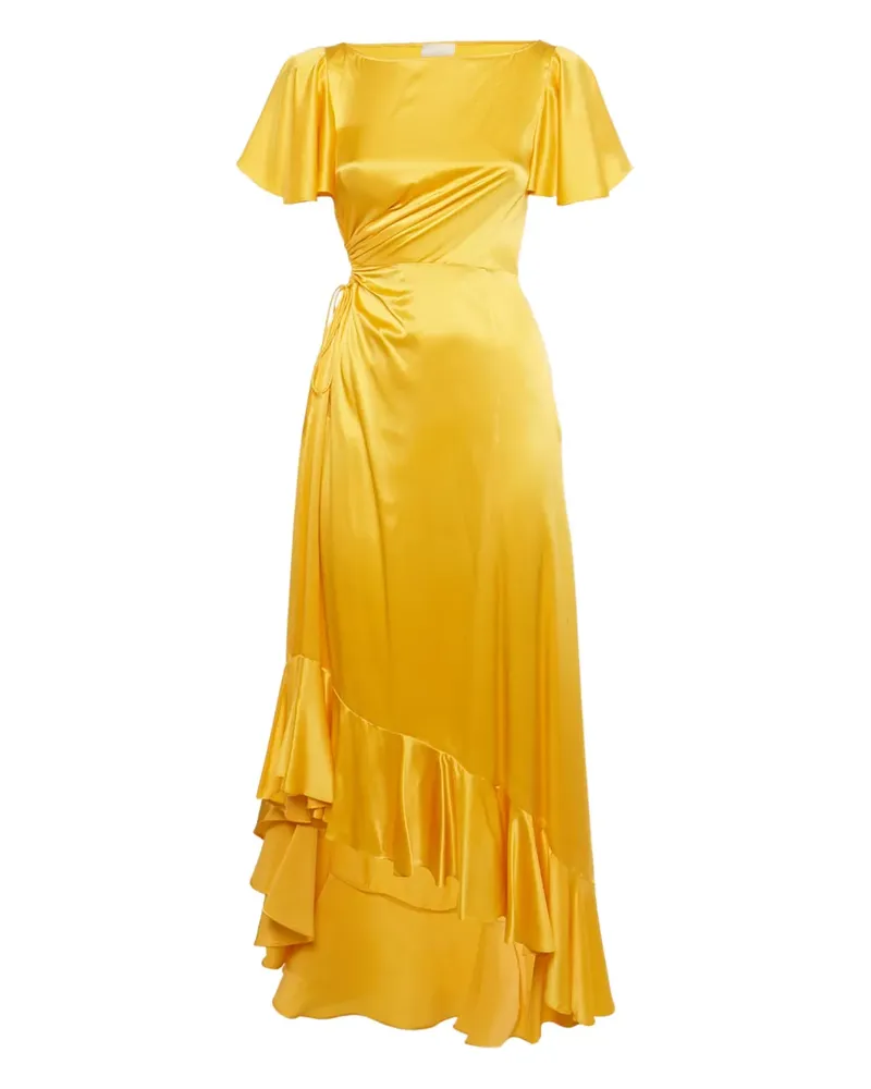 Cinq à Sept silk cut-out midi dress - Gelb Gelb