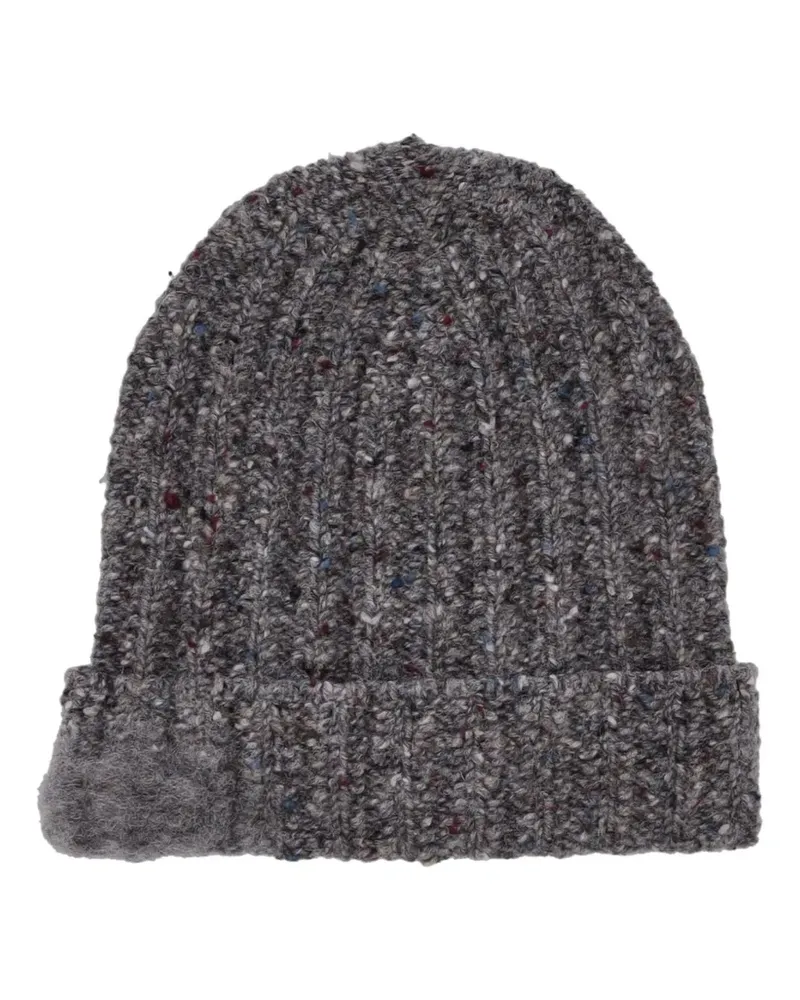 Maison Margiela ribbed beanie hat - Grau Grau