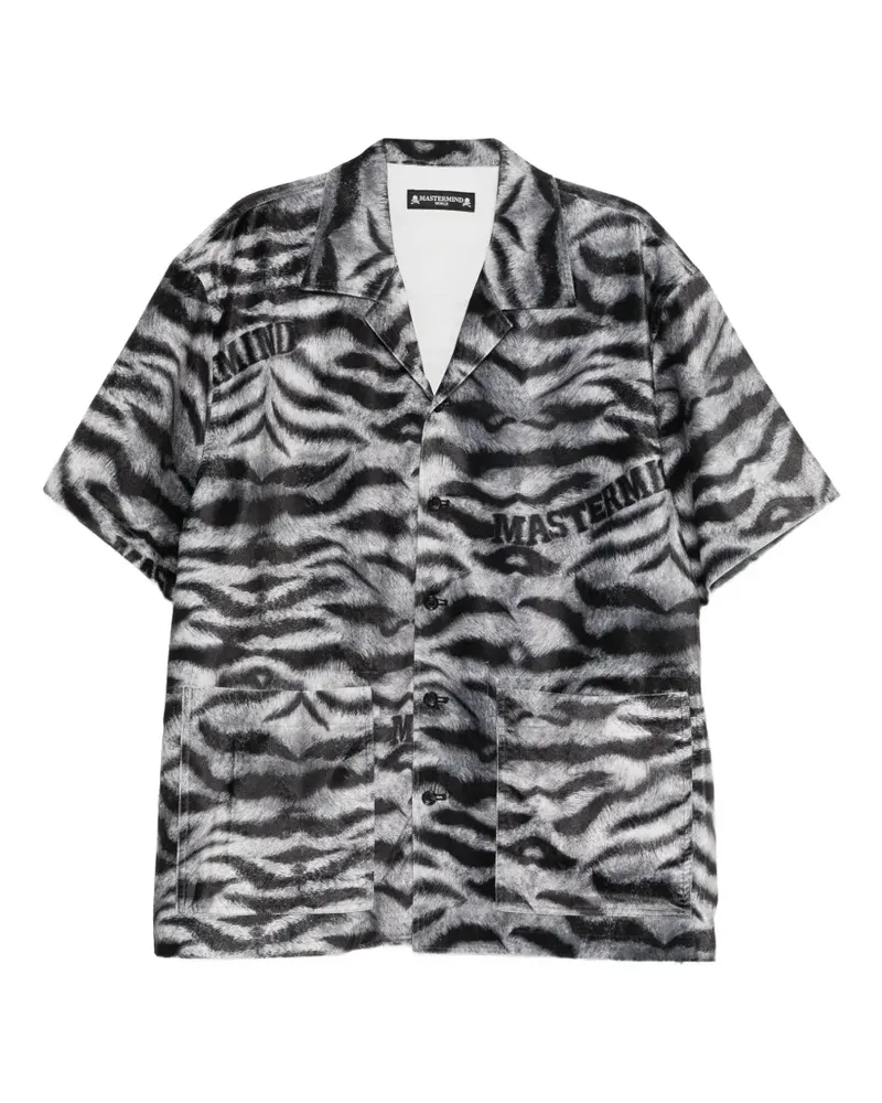 Mastermind World Hemd mit Tiger-Print - Grau Grau