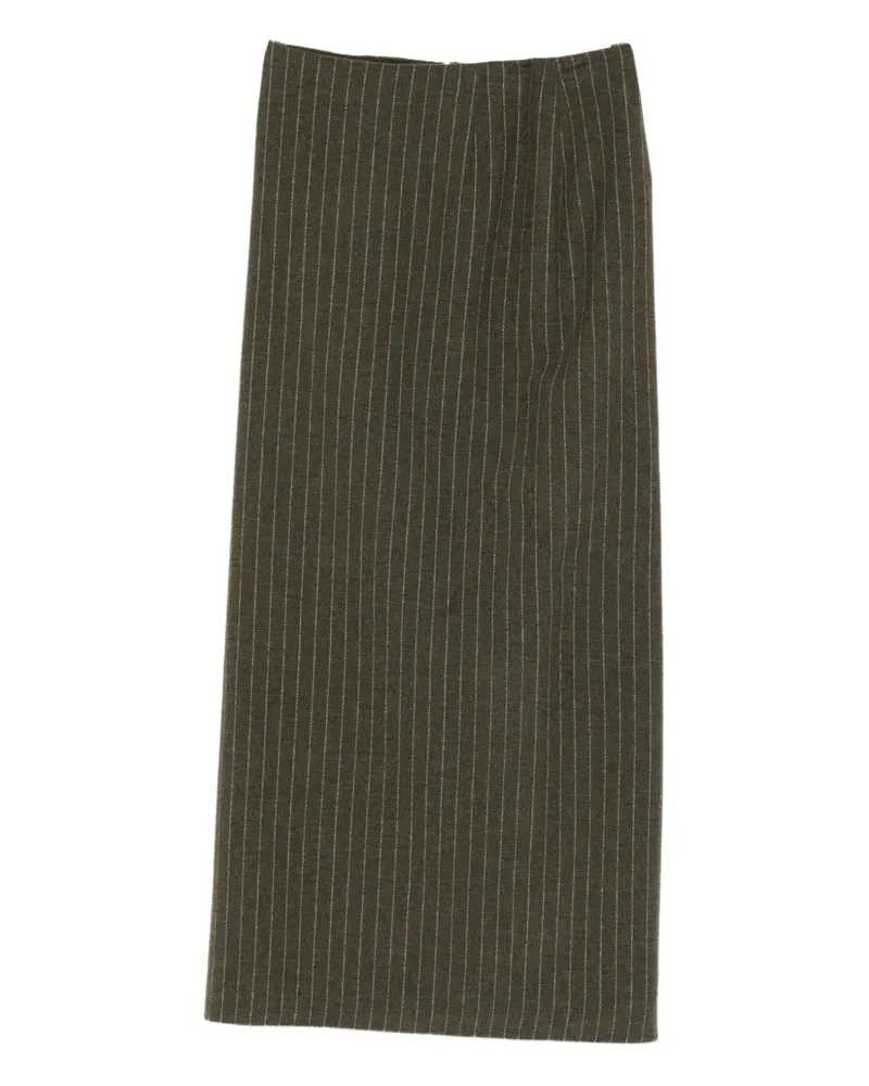 christian wijnants Samina pinstripe slit skirt - Grün Grün